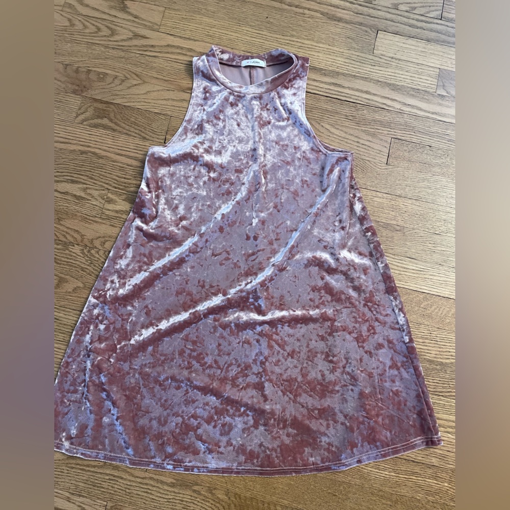 i.Joah Pink Velvet Sleeveless Dress